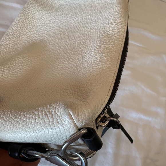 Rag & Bone Elliot Cream/Off White and Black Crossbody Leather Sling Bag - Picture 11 of 11